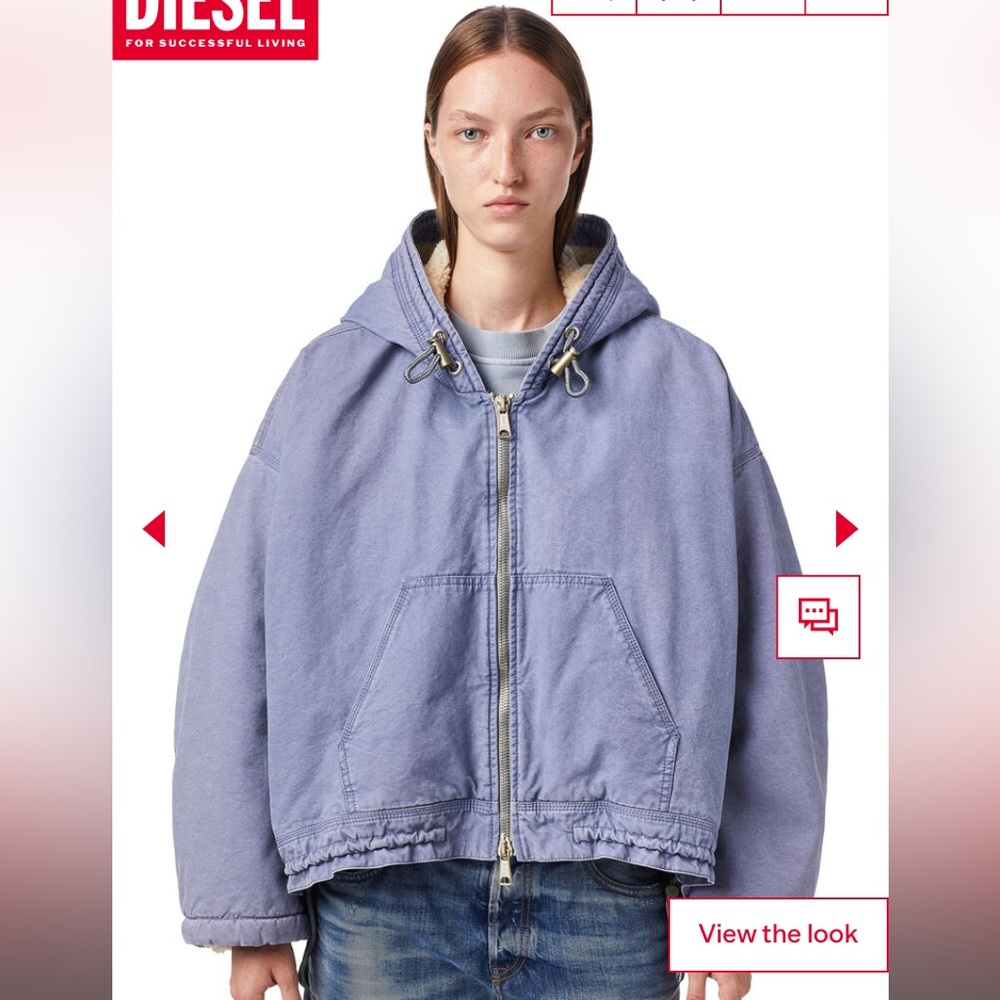 Diesel G-Kim Cropped Oversized Jacket
